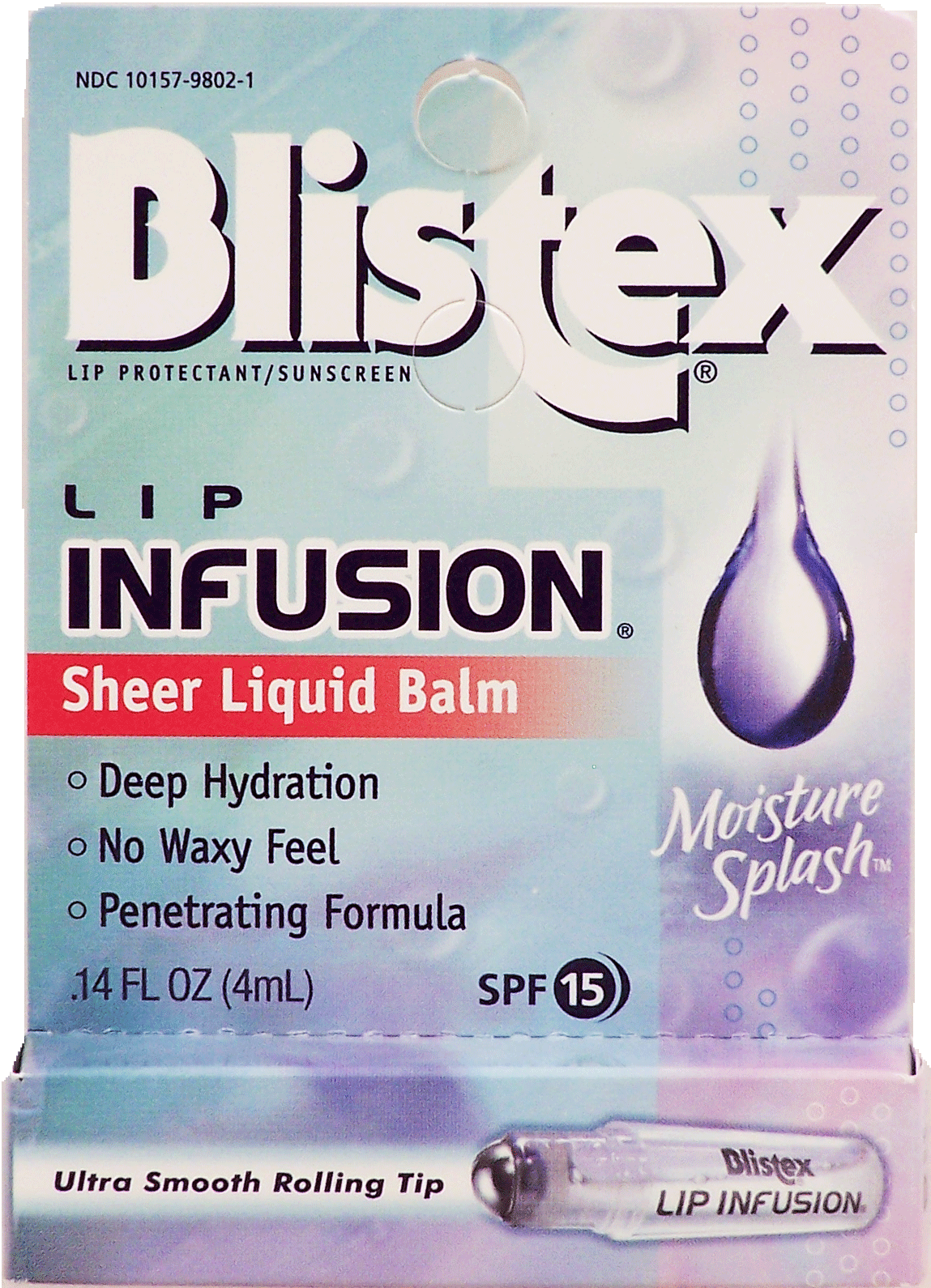 Blistex&nbsp;Lip Infusion&nbsp;sheer liquid balm, moisture splash, deep hydration, no waxy feel, penetrating formula, spf 15 Full-Size Picture